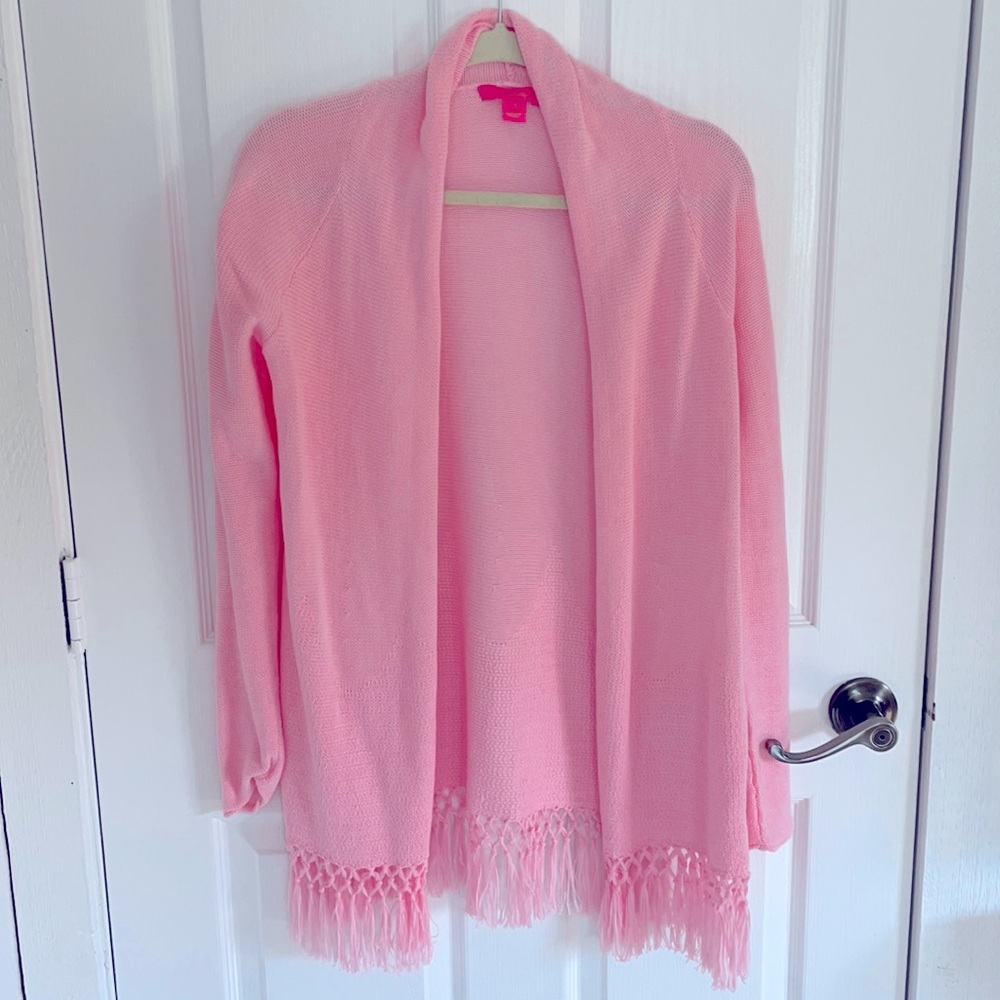 Tatum Lilly P fringe hem cartigan